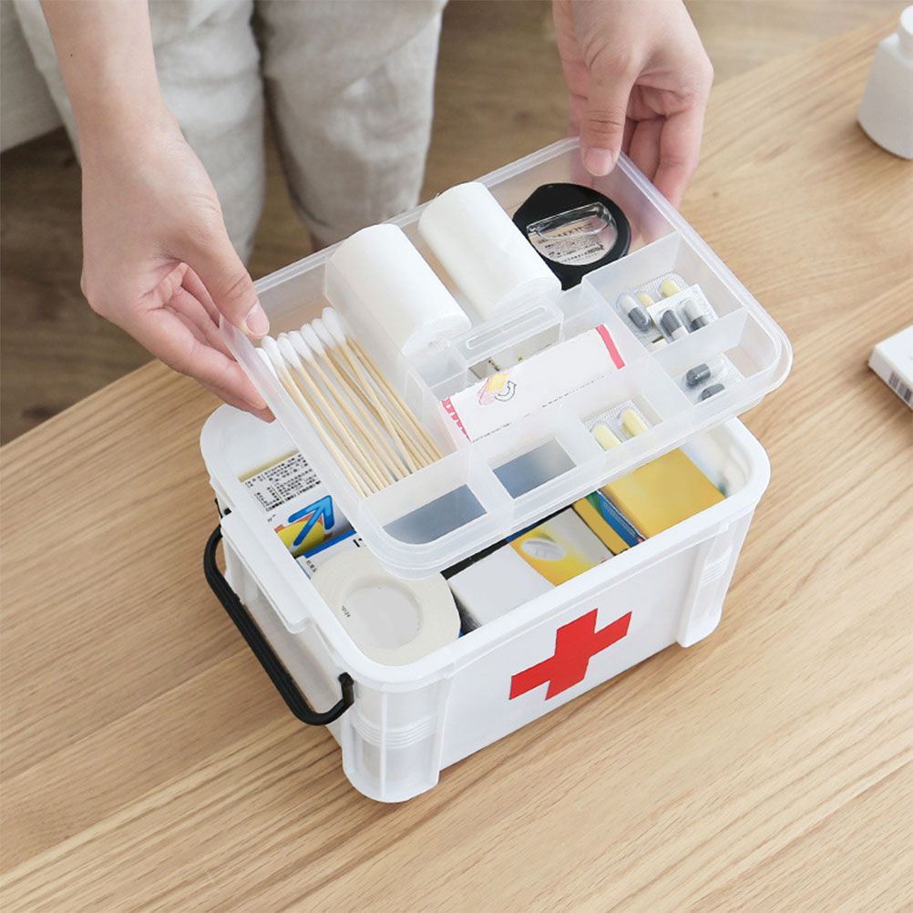 Transparent First Aid Box Portable Medicines Storage Box Safety Emergency Kits view 4