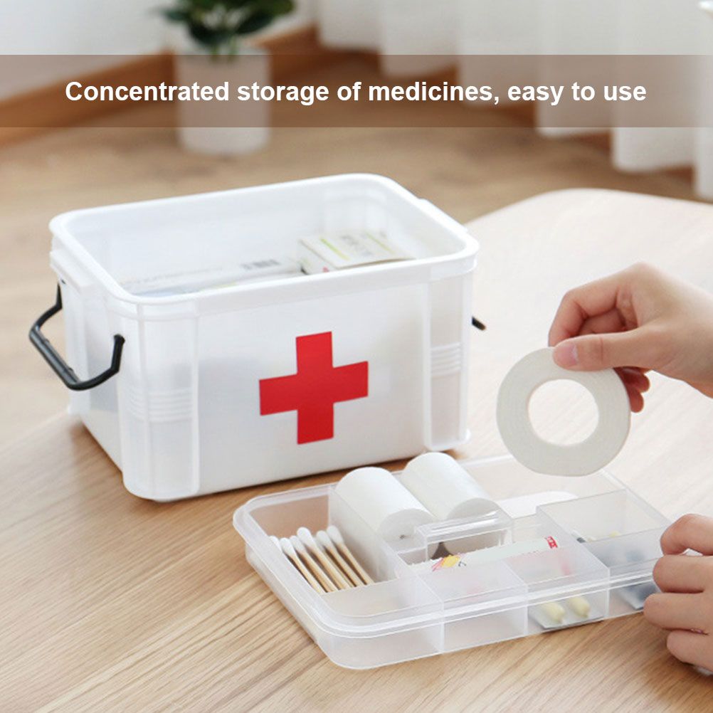 Transparent First Aid Box Portable Medicines Storage Box Safety Emergency Kits view 6