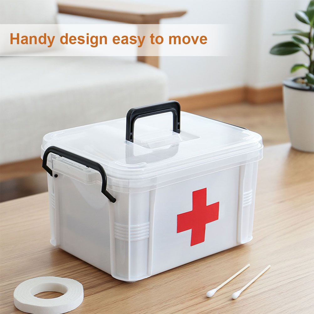 Transparent First Aid Box Portable Medicines Storage Box Safety Emergency Kits view 7