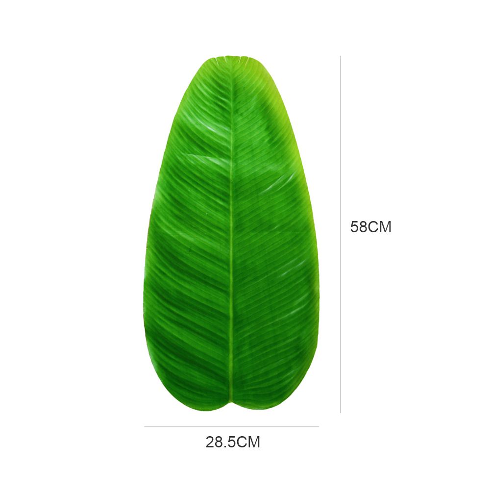 4PCS Artificial Banana Leaves Large Tropical Leaves Decorations Party Supplies view 3