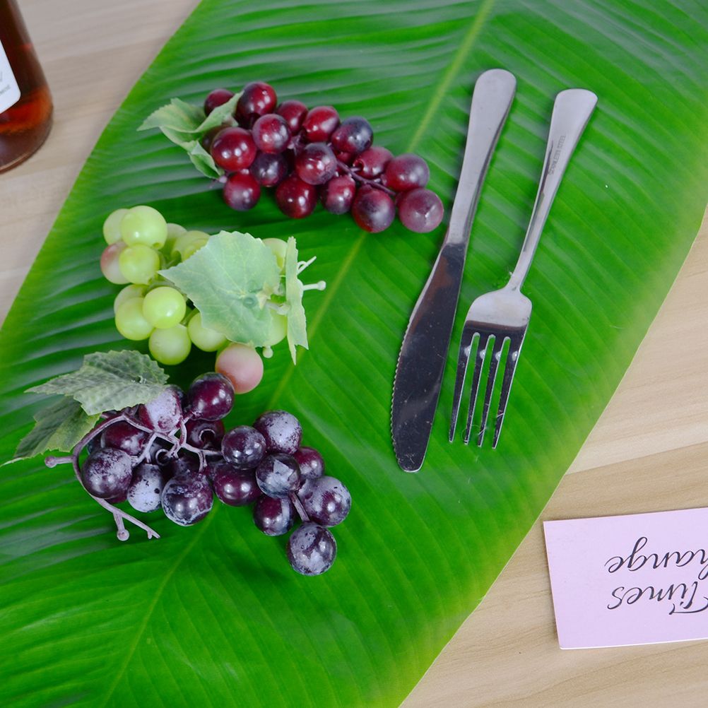4PCS Artificial Banana Leaves Large Tropical Leaves Decorations Party Supplies view 7