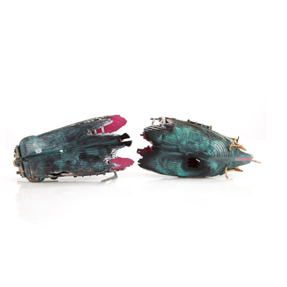 Aquarium Shipwreck Decorations Set Resin Ship Fish Tank Ornaments for Aquarium view 7