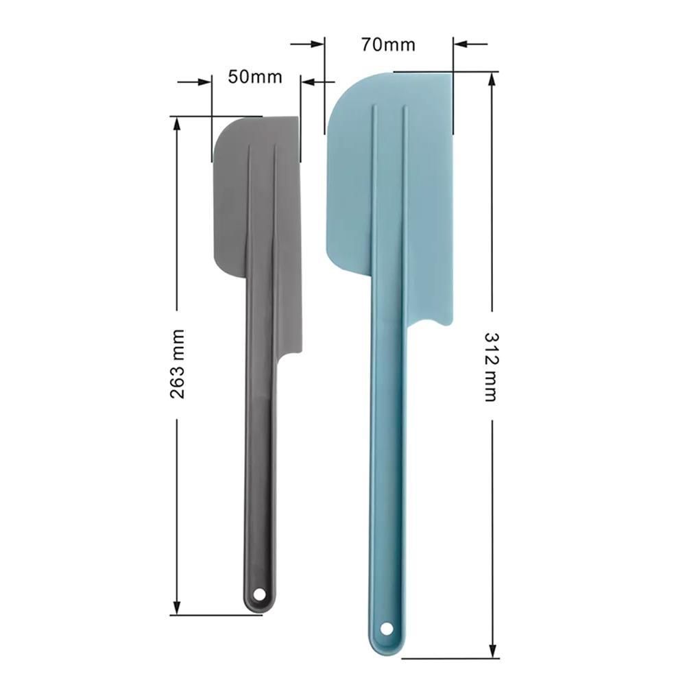 2Pcs/Set Plastic Spatula Soft Grip Cream Scraper Cutter Kitchen Gadget Baking view 3