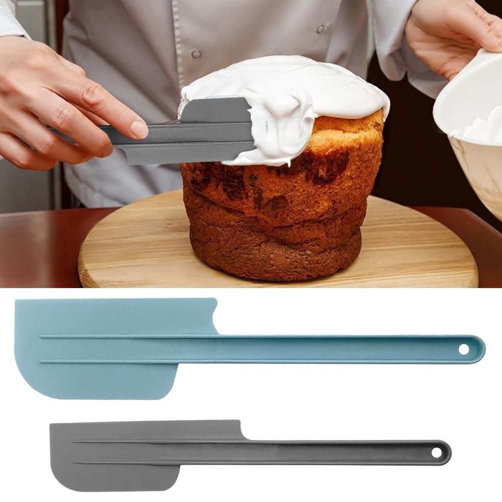 2Pcs/Set Plastic Spatula Soft Grip Cream Scraper Cutter Kitchen Gadget Baking view 4