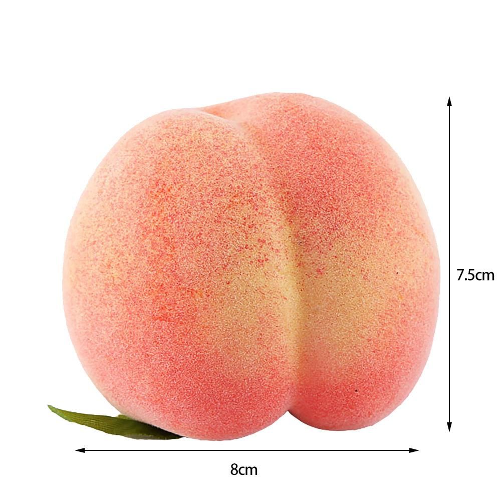 6PCS Artificial Peaches Simulation Peaches Fruits Vivid Props for Home Fruit view 3
