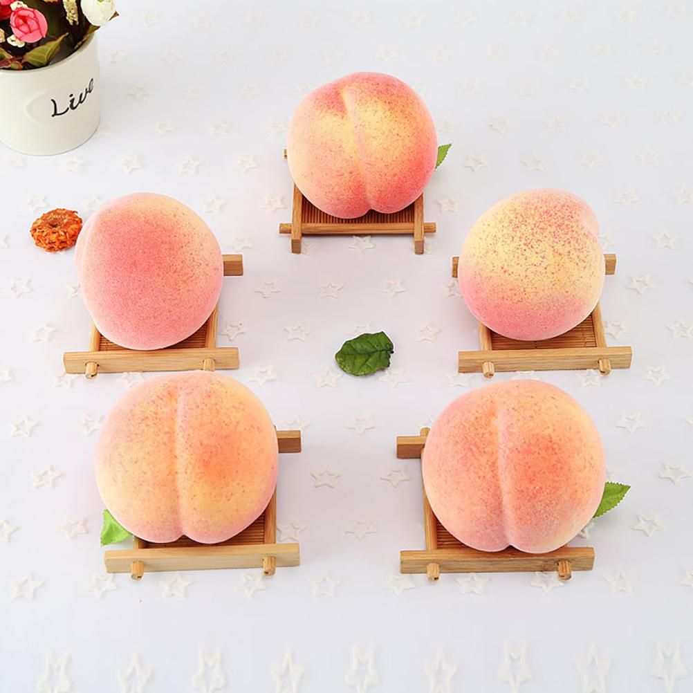 6PCS Artificial Peaches Simulation Peaches Fruits Vivid Props for Home Fruit view 10