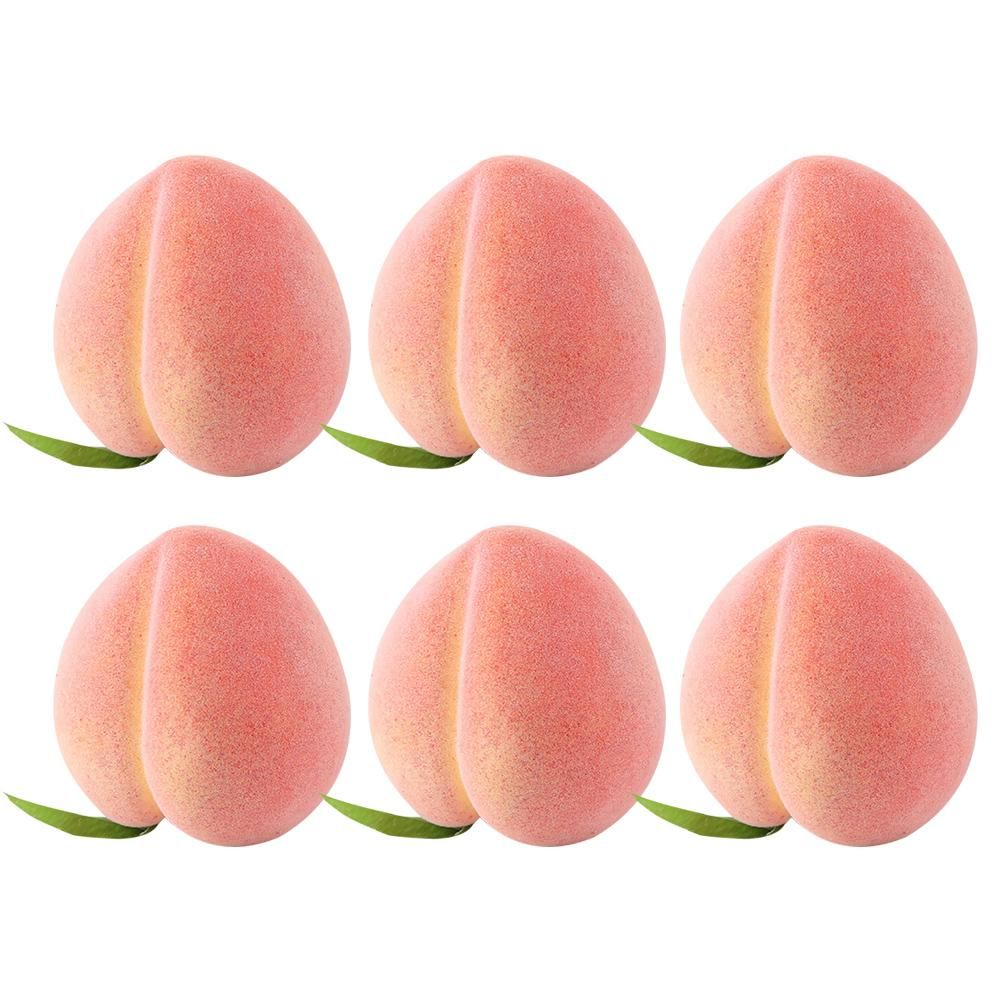 6PCS Artificial Peaches Simulation Peaches Fruits Vivid Props for Home Fruit view 2