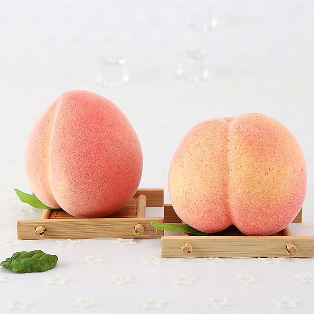6PCS Artificial Peaches Simulation Peaches Fruits Vivid Props for Home Fruit view 8