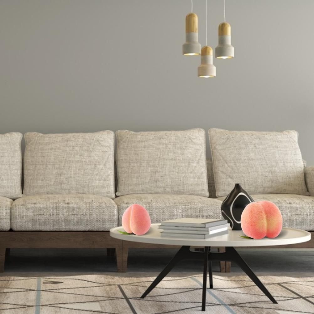 6PCS Artificial Peaches Simulation Peaches Fruits Vivid Props for Home Fruit view 14