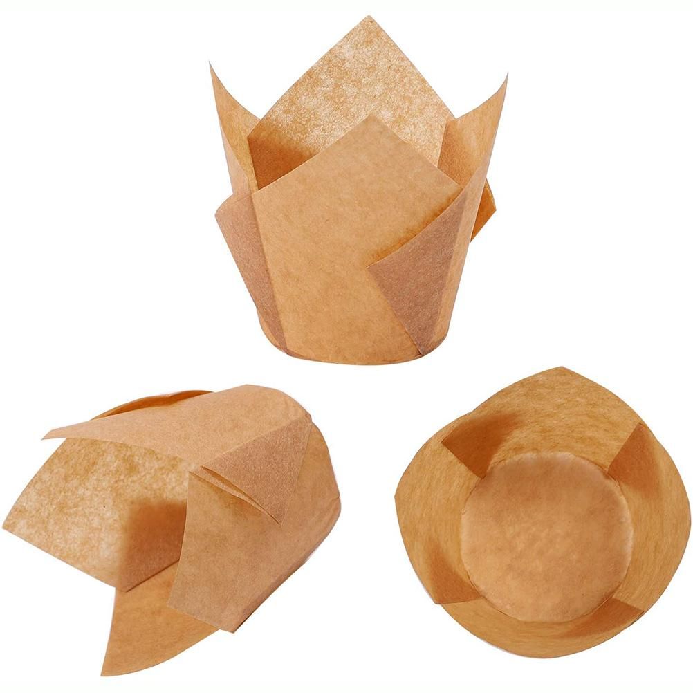 150 Pieces Mini Baking Cups Tulip Baking Cups Cupcake Liners Muffin Liners for view 7