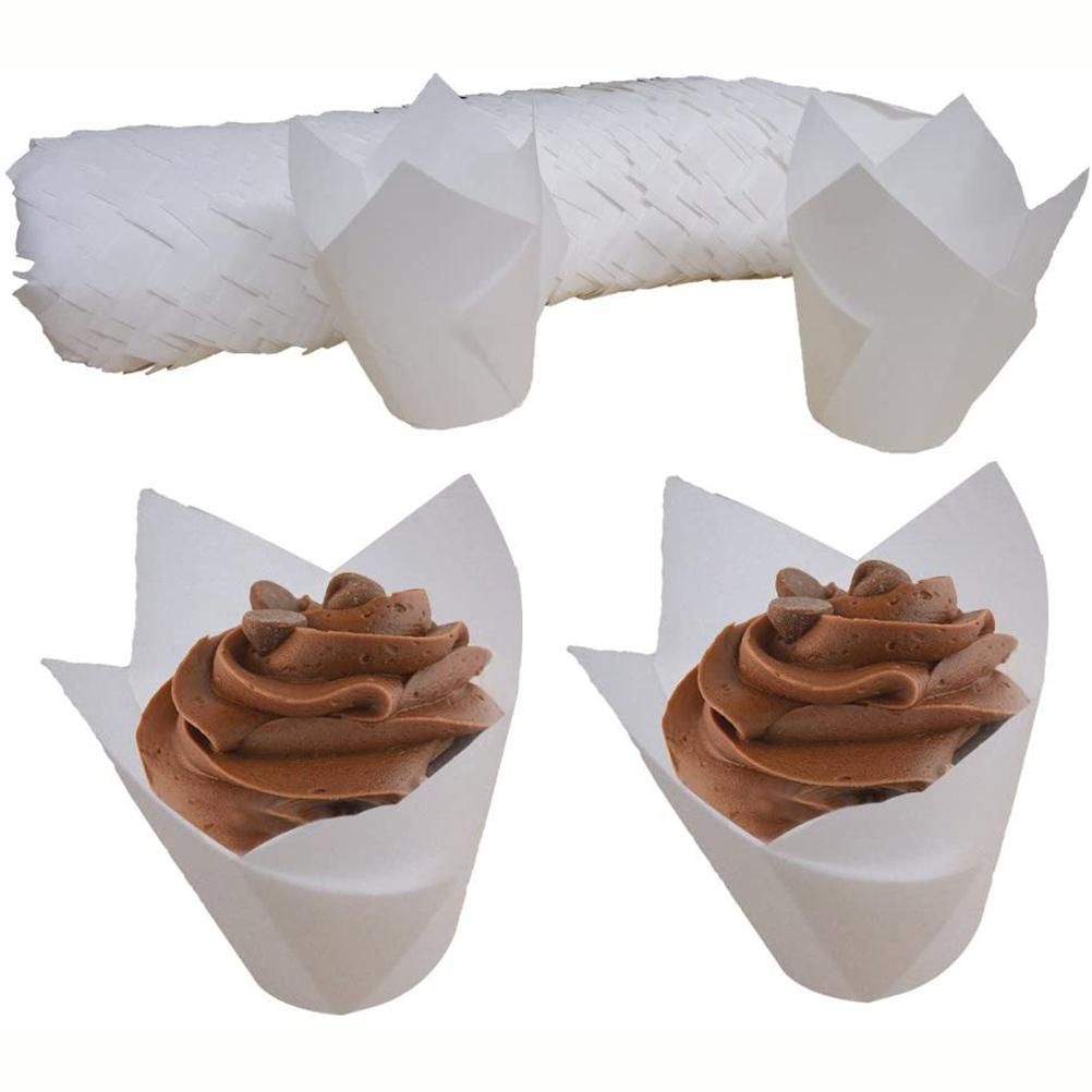 150 Pieces Mini Baking Cups Tulip Baking Cups Cupcake Liners Muffin Liners for view 4