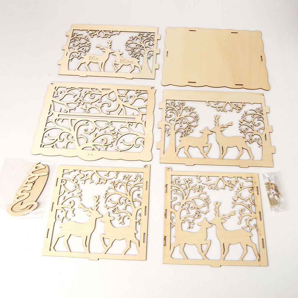 DIY Wedding Card Box Rustic Wood Card Box Gift Card Holder Card Box for view 7