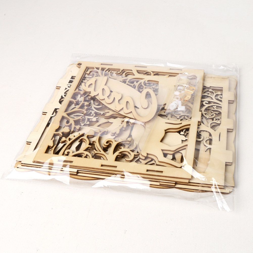 DIY Wedding Card Box Rustic Wood Card Box Gift Card Holder Card Box for view 9