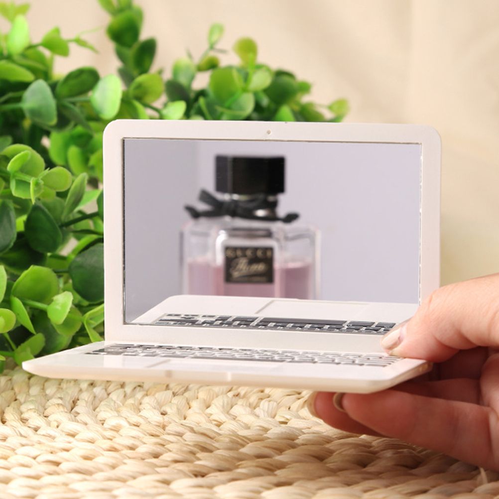 Mini Pocket Laptop Mirror Computer Glass Mirror Home Notebook Mirror view 5