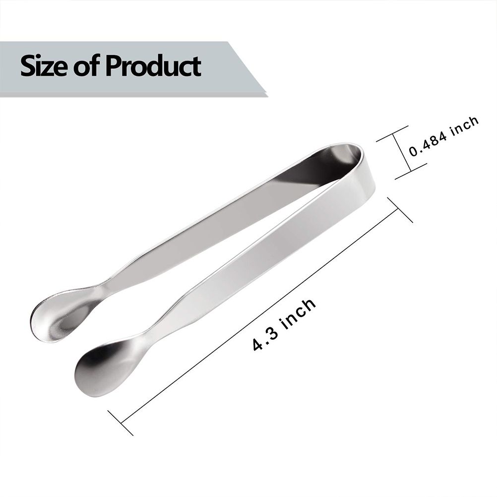 6PCS Ice Tongs Mini Serving Tongs Stainless Steel Kitchen Tongs for Appetizers view 2