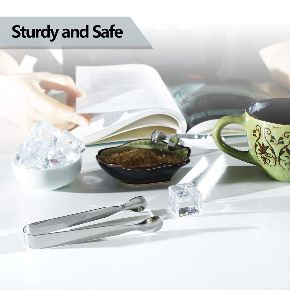 6PCS Ice Tongs Mini Serving Tongs Stainless Steel Kitchen Tongs for Appetizers view 7