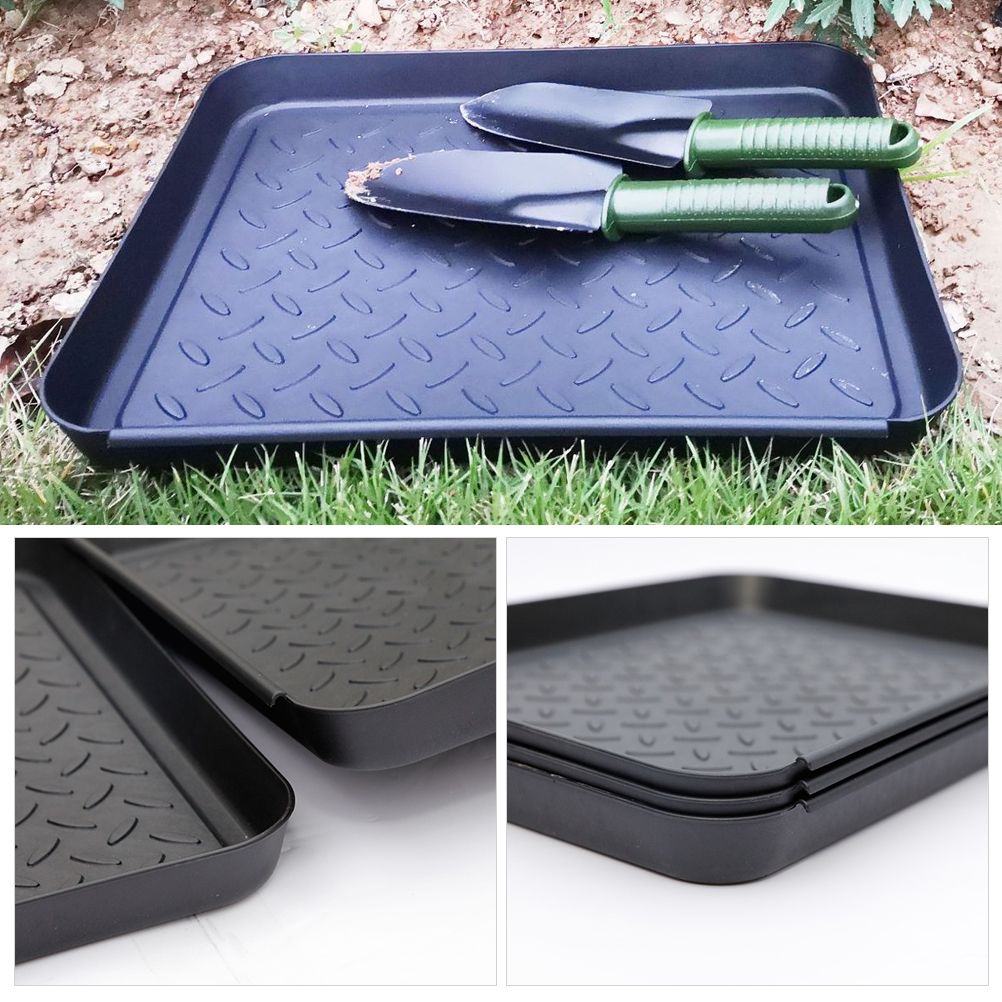 3Pcs Washable Boot Tray Garden Shoe Plate Multifunctional Tray for Plants Pets view 2