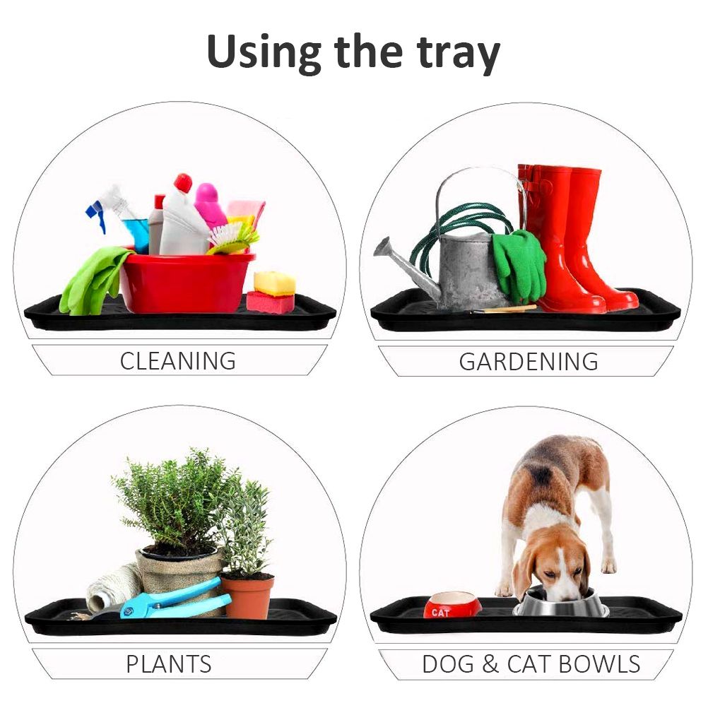 3Pcs Washable Boot Tray Garden Shoe Plate Multifunctional Tray for Plants Pets view 4