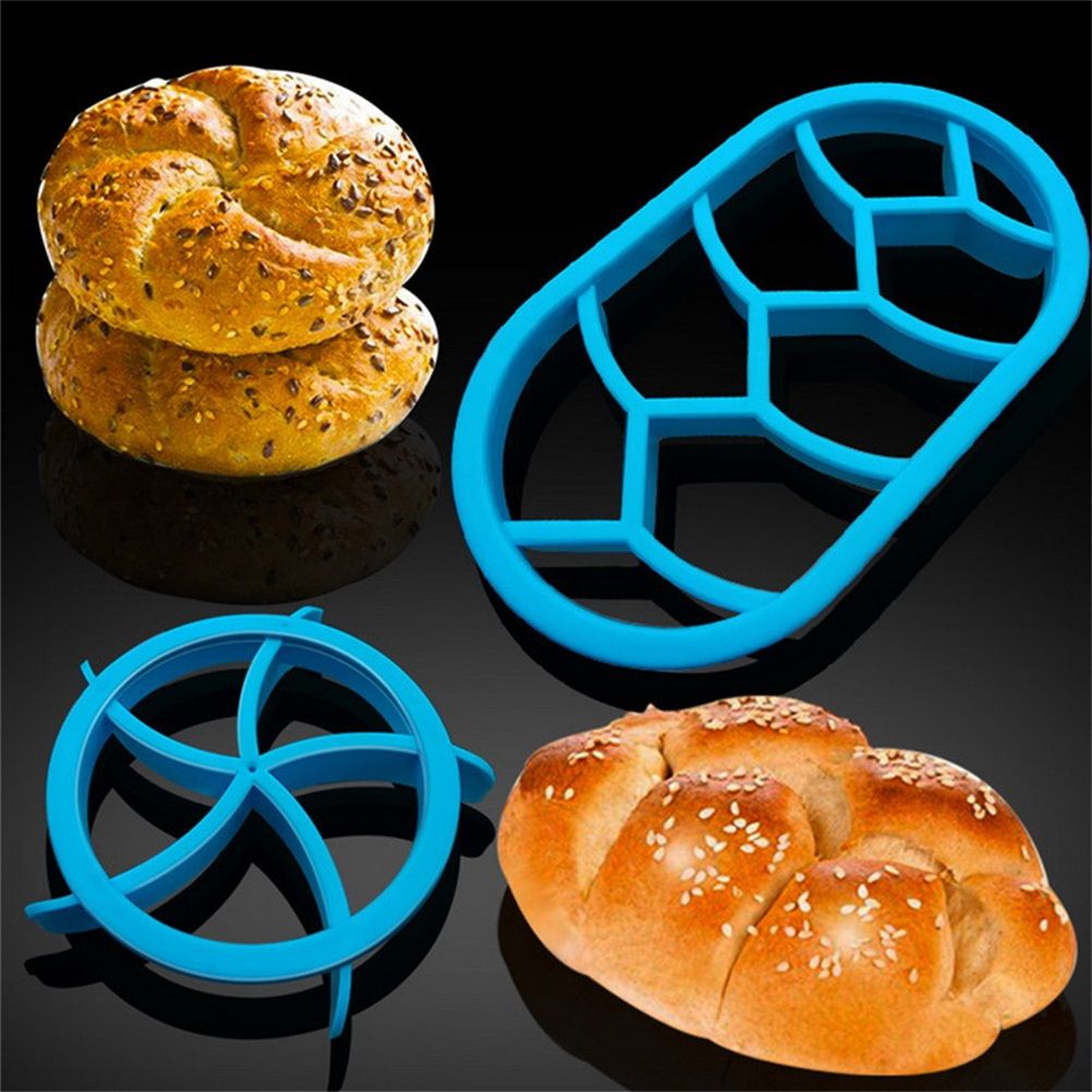 2PCS Dough Press Mold Set Baking Bread Rolls Mold Plastic Pastry Cutters view 6