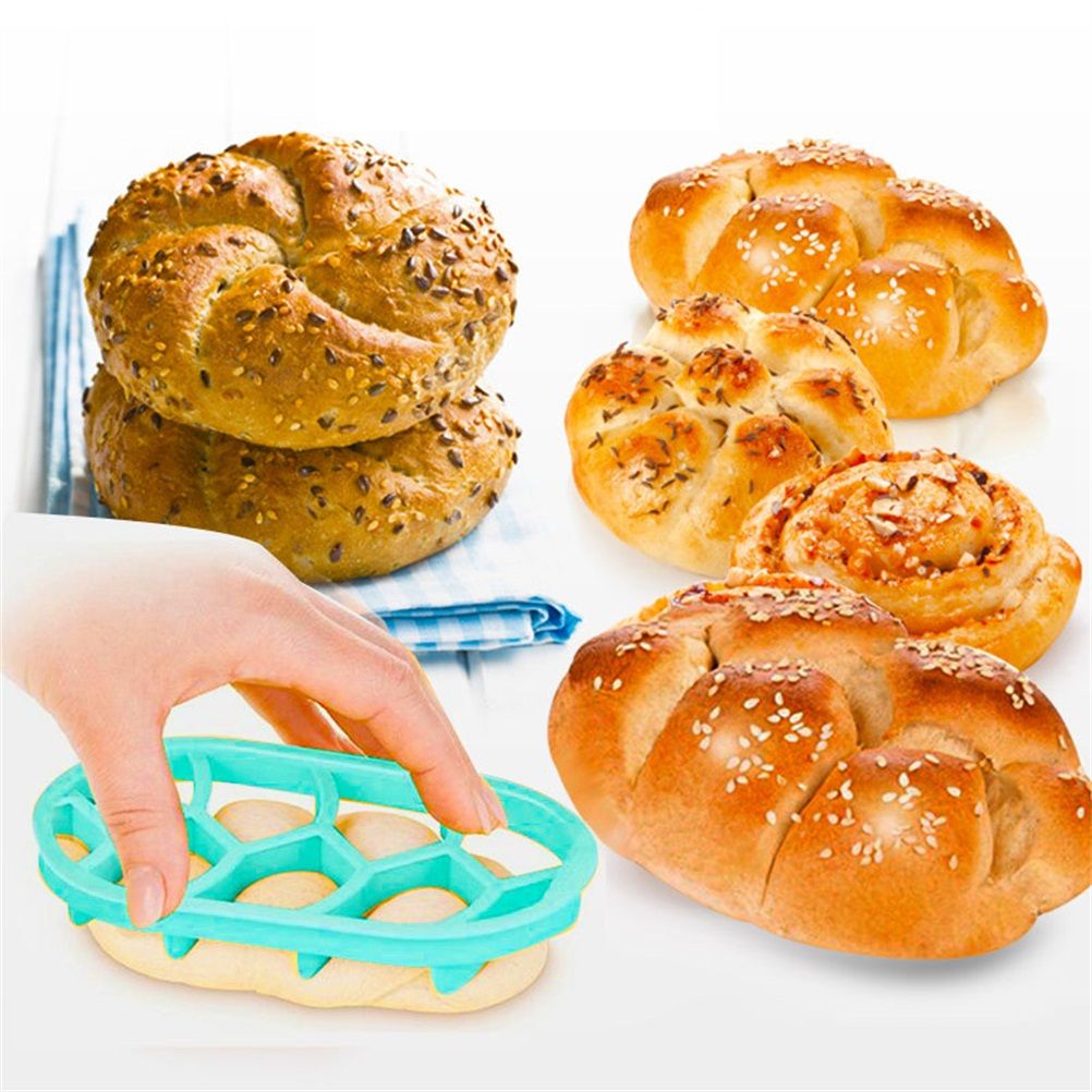 2PCS Dough Press Mold Set Baking Bread Rolls Mold Plastic Pastry Cutters view 8