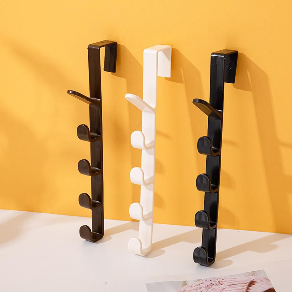 2 Pack Door Hook with 5 Hooks Door Organizer Rack Hanger Backpack Handbag view 10