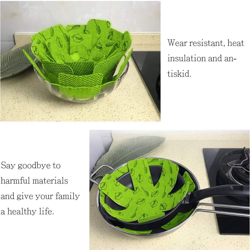 12pcs Pot Pan Protectors Non Woven Divider Pads Reusable Pot Protection Pads view 5