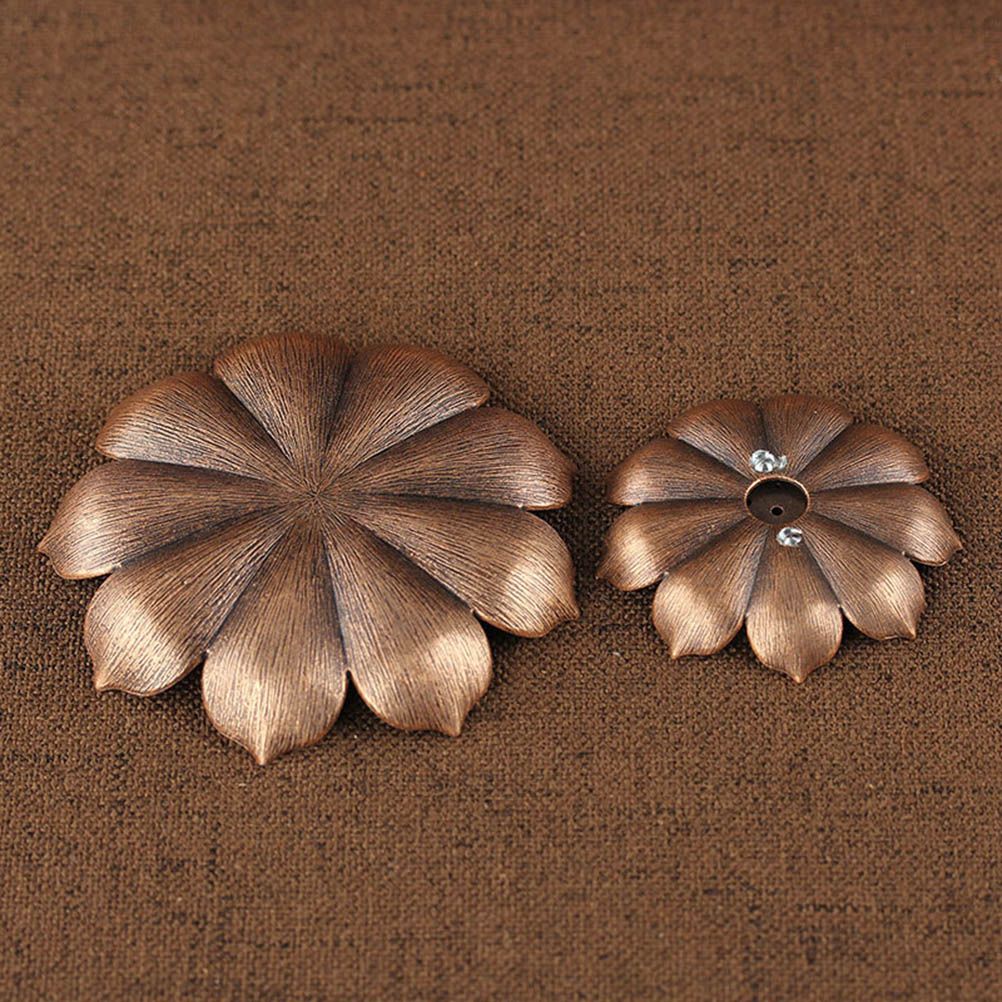 Multi Holes Lotus Incense Holder Zinc Alloy Incense Plate Stick Holder Ash Catcher view 3