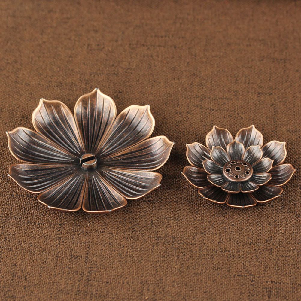 Multi Holes Lotus Incense Holder Zinc Alloy Incense Plate Stick Holder Ash Catcher view 4