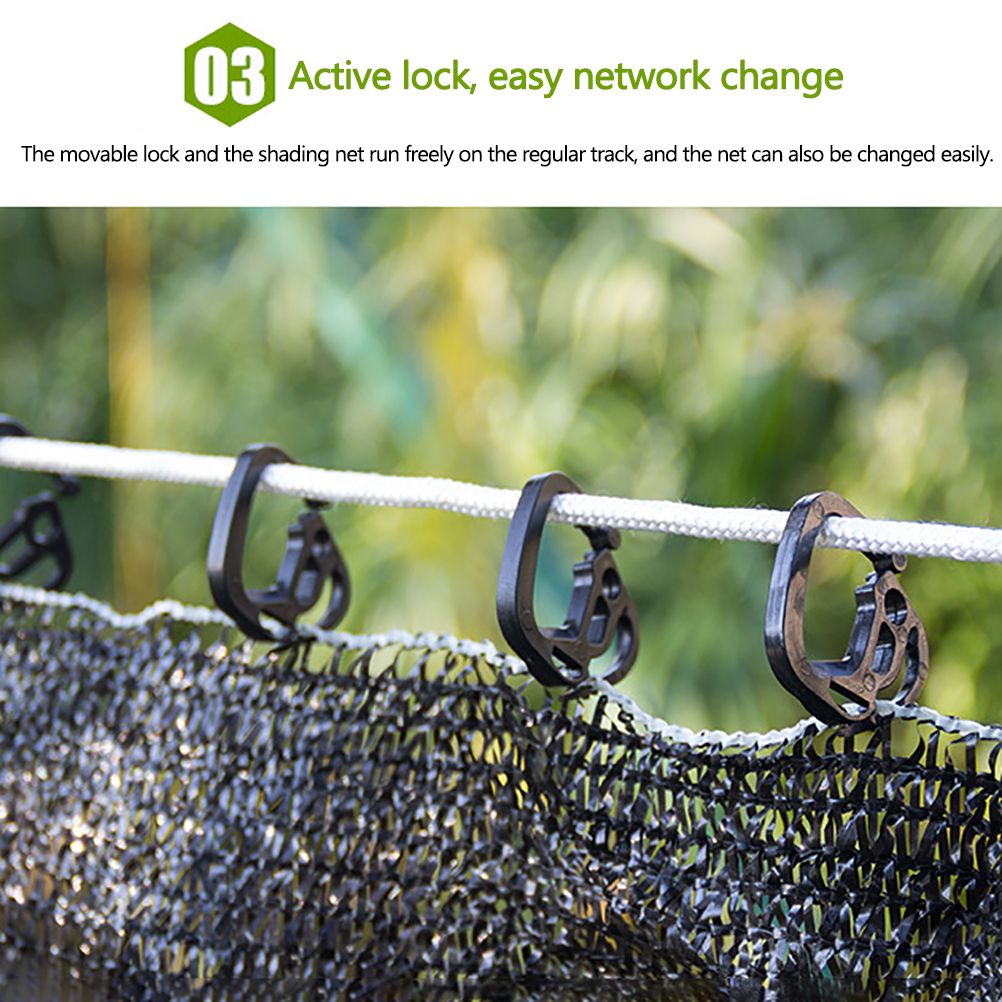 100 Pcs Shading Net Hooks Plastic Hanging Hooks for Greenhouse Shade Fabric view 9