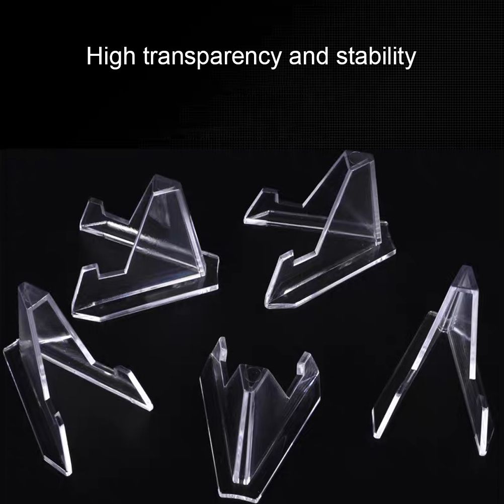 12PCS Mini Acrylic Display Stands Transparent Coin Display Easel for Home Shop view 4