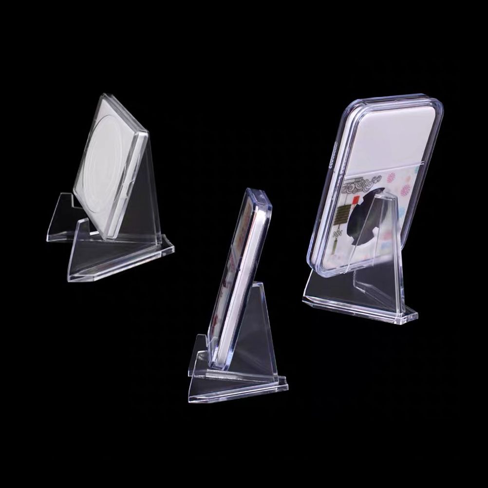 12PCS Mini Acrylic Display Stands Transparent Coin Display Easel for Home Shop view 5