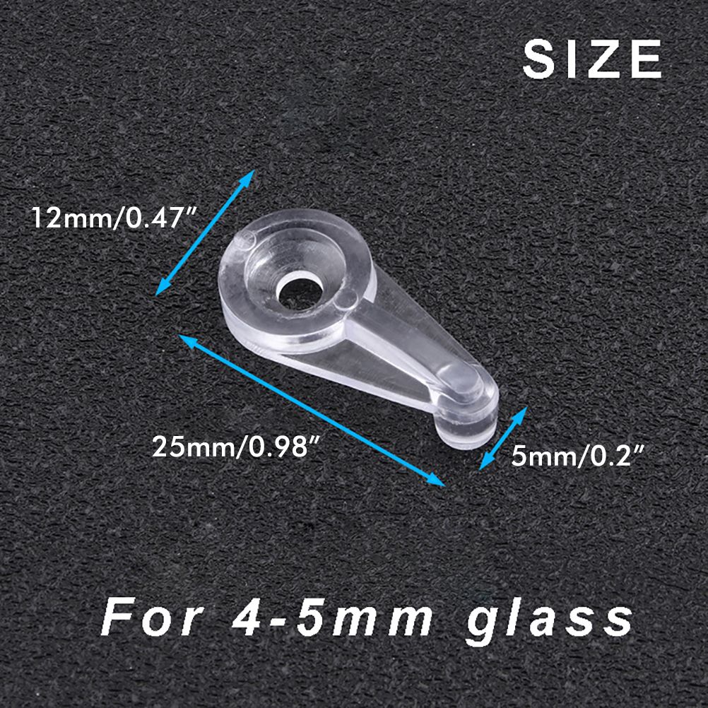 50PCS Glass Retainer Clips Glass Panel Clips Mirror Clips Non Slip Waterproof view 4