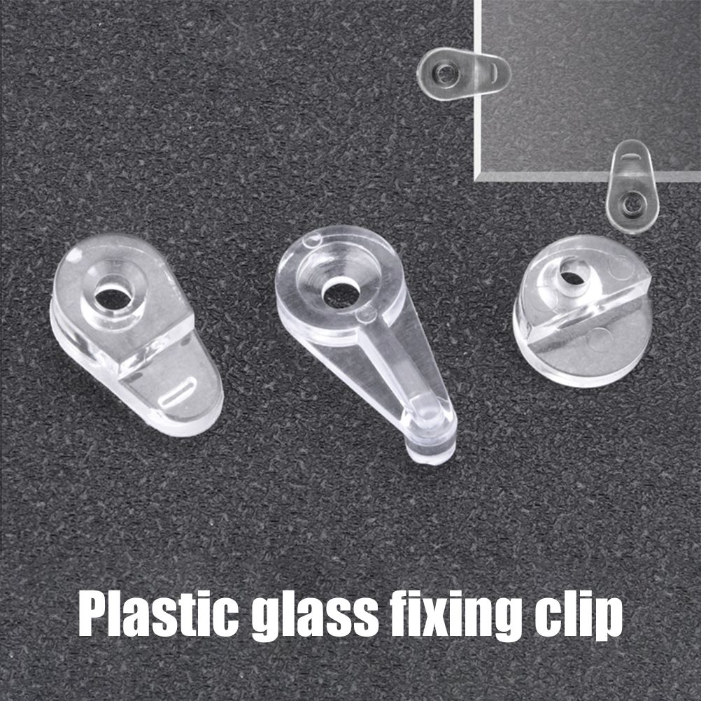 50PCS Glass Retainer Clips Glass Panel Clips Mirror Clips Non Slip Waterproof view 6