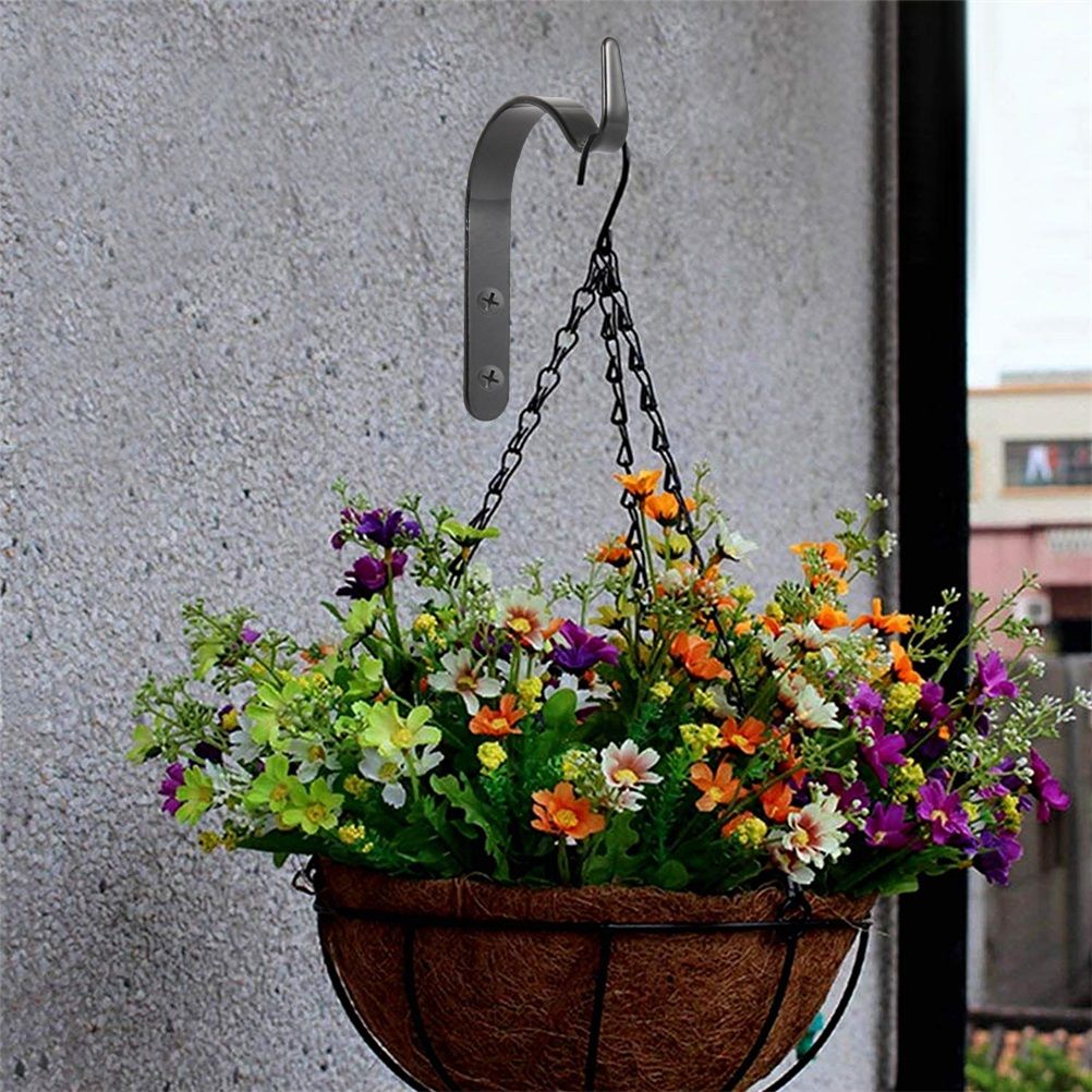 10Pcs Iron Garden Wall Light Hanging Flower Plant Hanger Pot Bracket Holder view 5