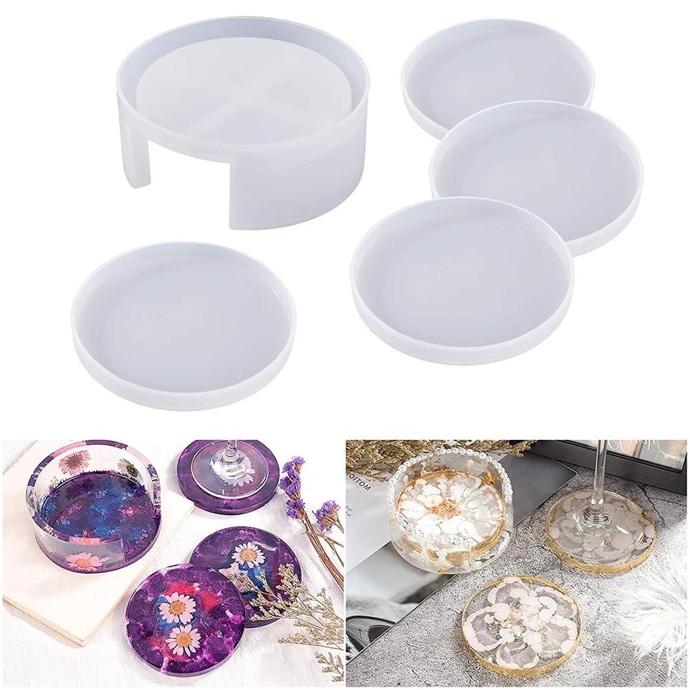 Coaster Mold Round Silicone Mold Cup Mat Epoxy Resin Mold Home Tabletop Decoration view 2