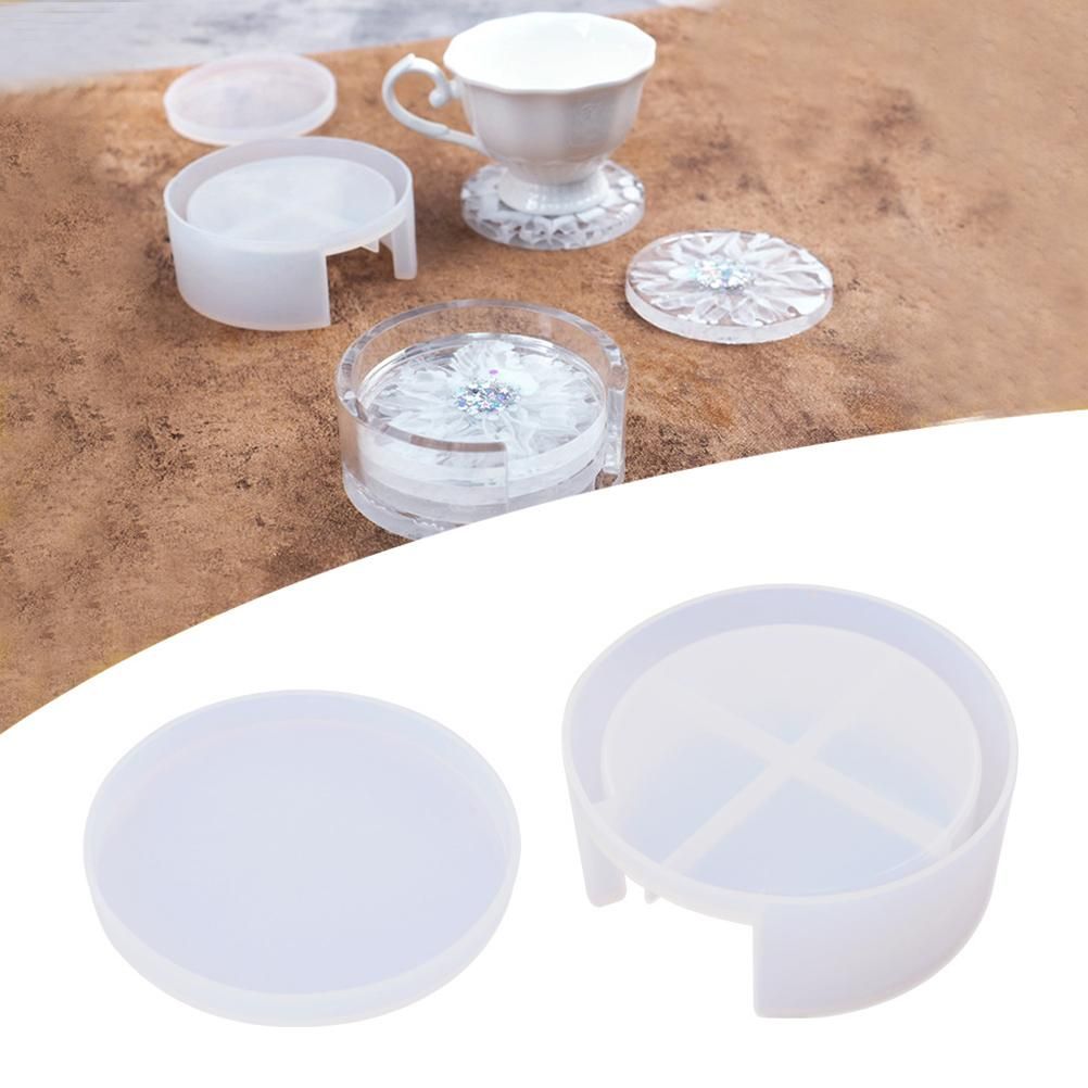 Coaster Mold Round Silicone Mold Cup Mat Epoxy Resin Mold Home Tabletop Decoration view 3