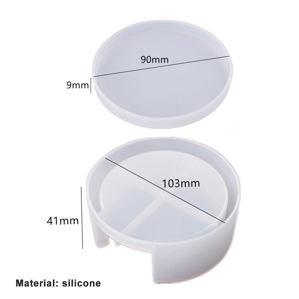 Coaster Mold Round Silicone Mold Cup Mat Epoxy Resin Mold Home Tabletop Decoration view 4