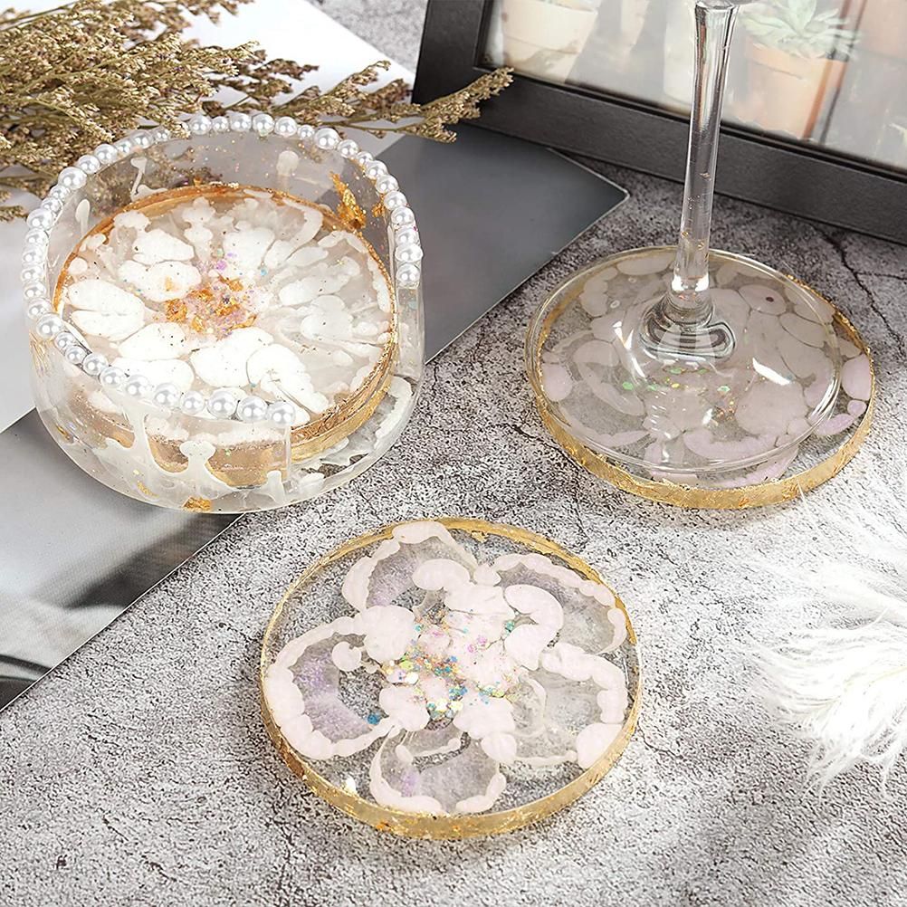 Coaster Mold Round Silicone Mold Cup Mat Epoxy Resin Mold Home Tabletop Decoration view 5