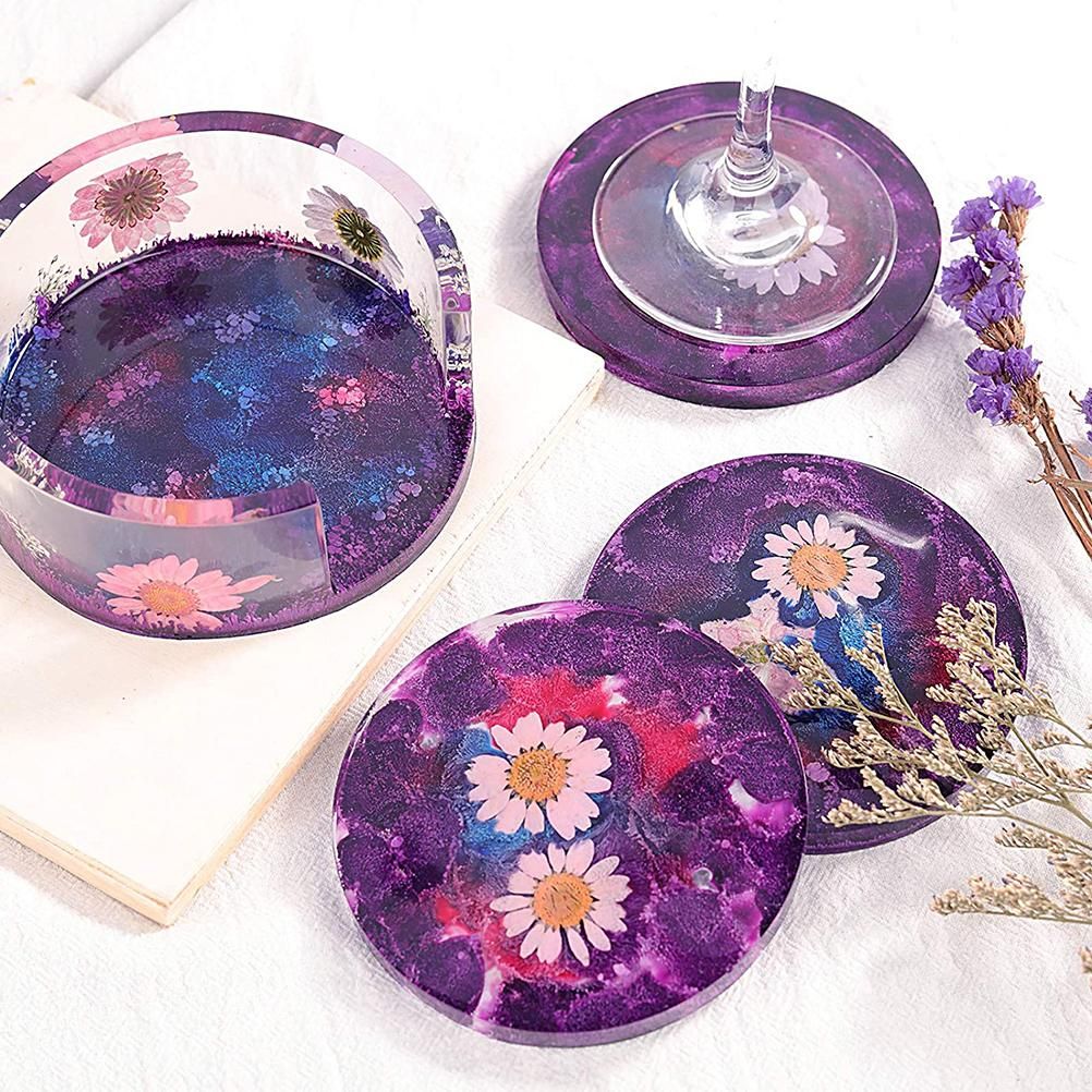 Coaster Mold Round Silicone Mold Cup Mat Epoxy Resin Mold Home Tabletop Decoration view 6
