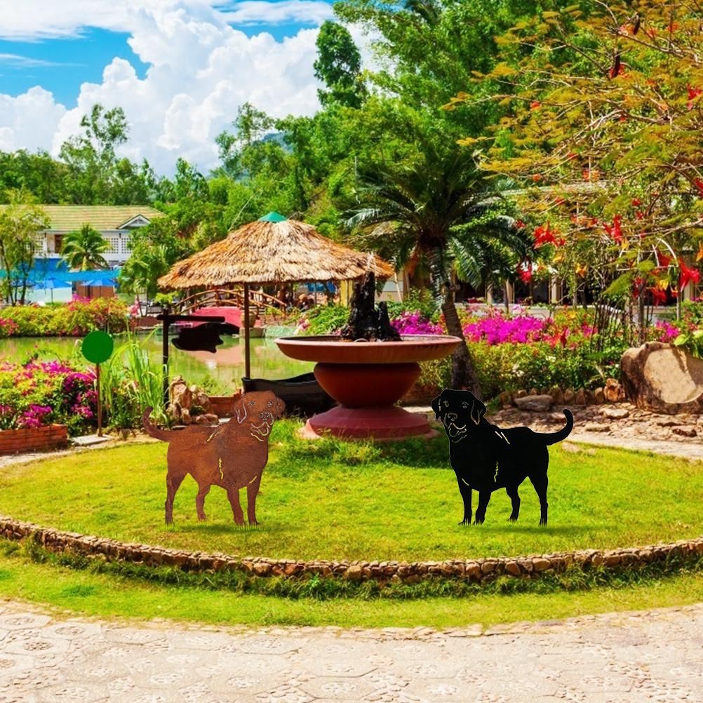 Metal Dog Decorative Garden Stakes Dog Silhouette Garden Decoration for view 6