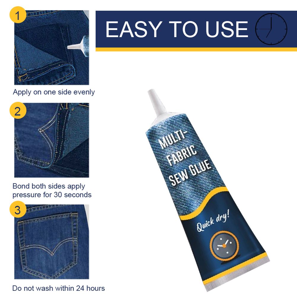 Secure Stitch Liquid Sewing Solution Kit Quick Bonding Fast Dry Stitchless view 3