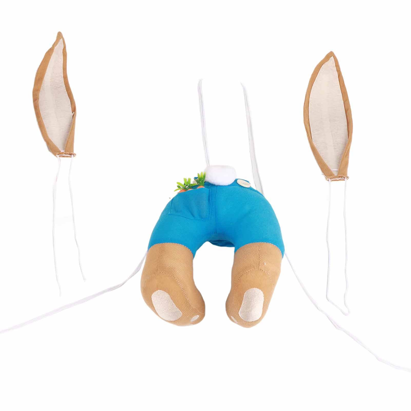 Easter Bunny Wreath Bunny Butt Ears Wreath Cartoon Bunny Shape Wreath Easter view 6