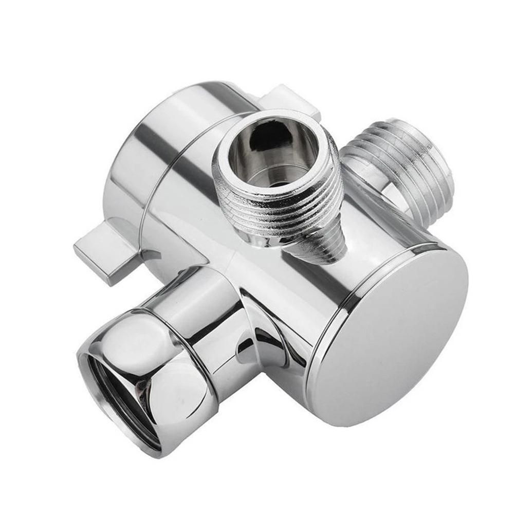 3 Way Shower Head Diverter Faucet Diverter Valve Bathroom Universal System