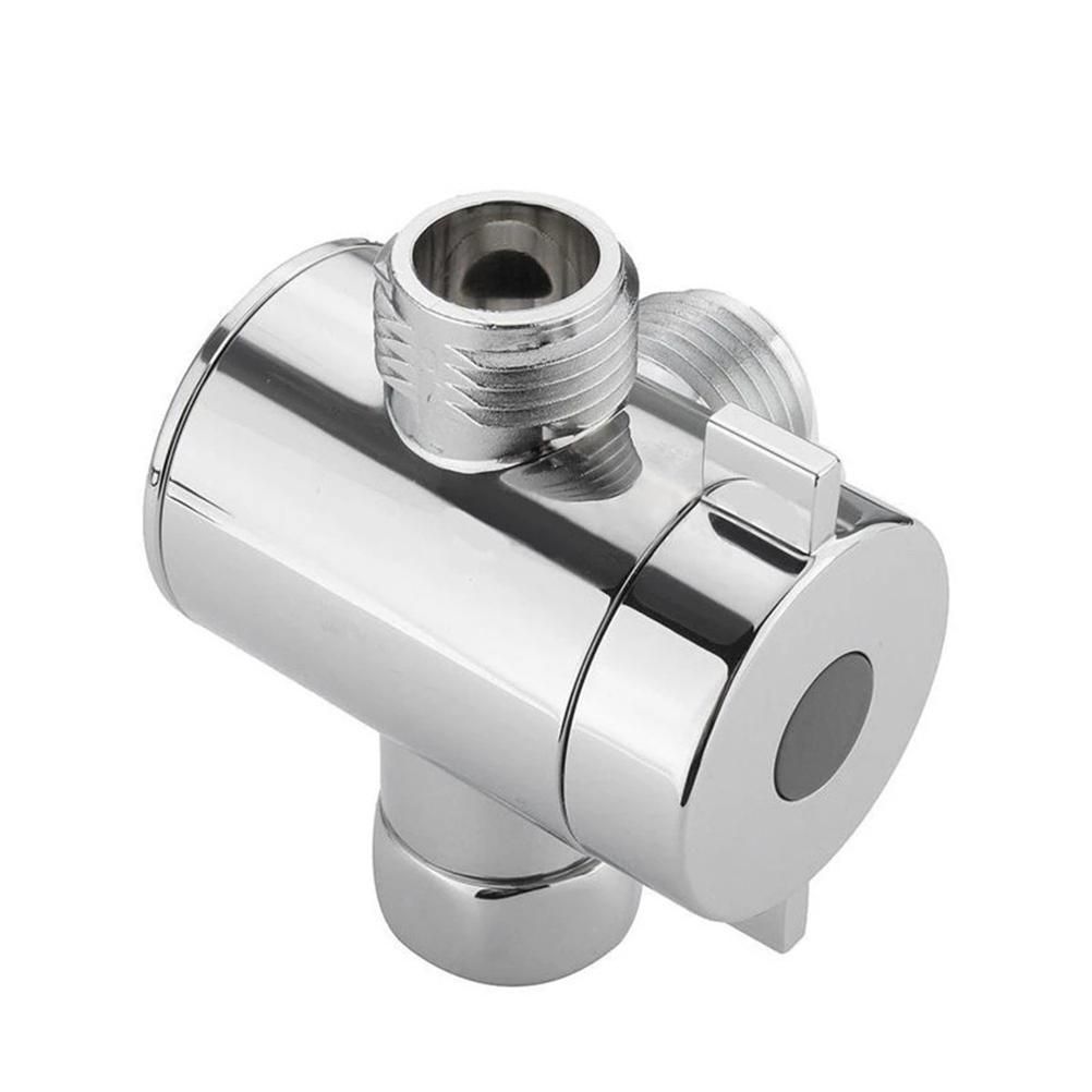 3 Way Shower Head Diverter Faucet Diverter Valve Bathroom Universal System view 3