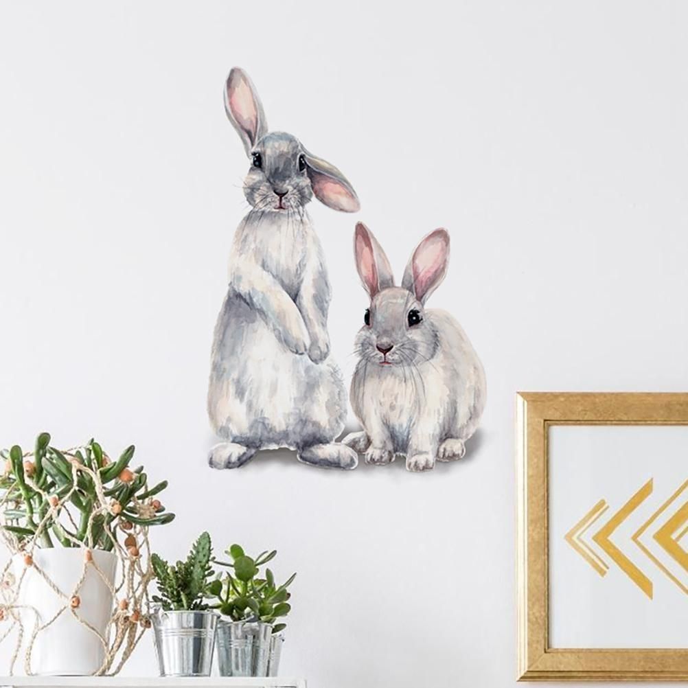 Easter Sticker Bunny Cartoon Wall Sticker Removable Wall Decor for Home view 4