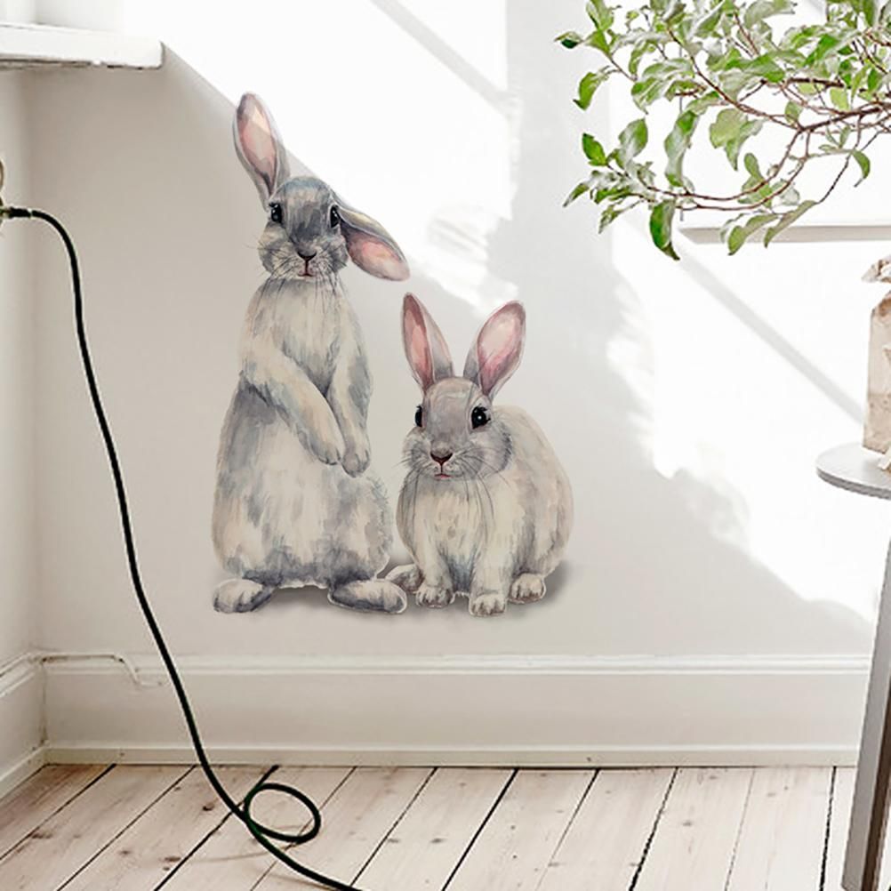 Easter Sticker Bunny Cartoon Wall Sticker Removable Wall Decor for Home view 5