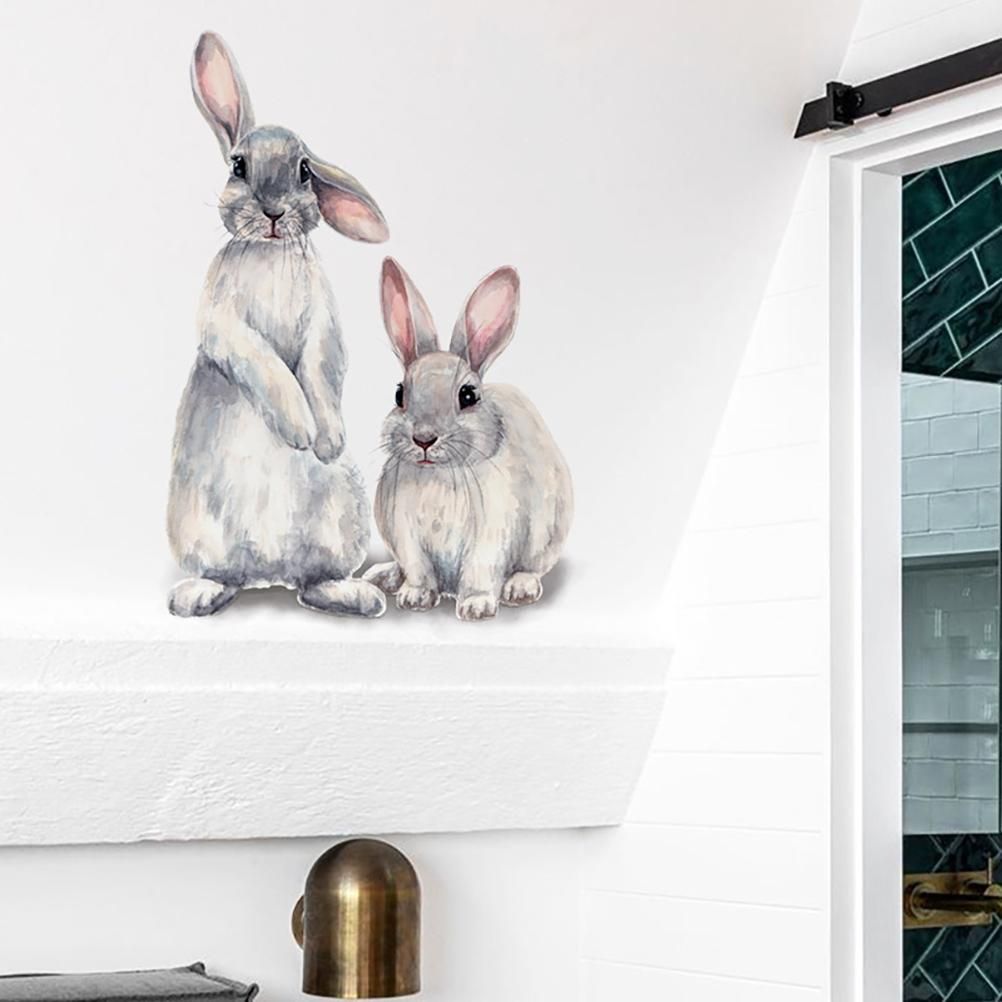Easter Sticker Bunny Cartoon Wall Sticker Removable Wall Decor for Home view 6