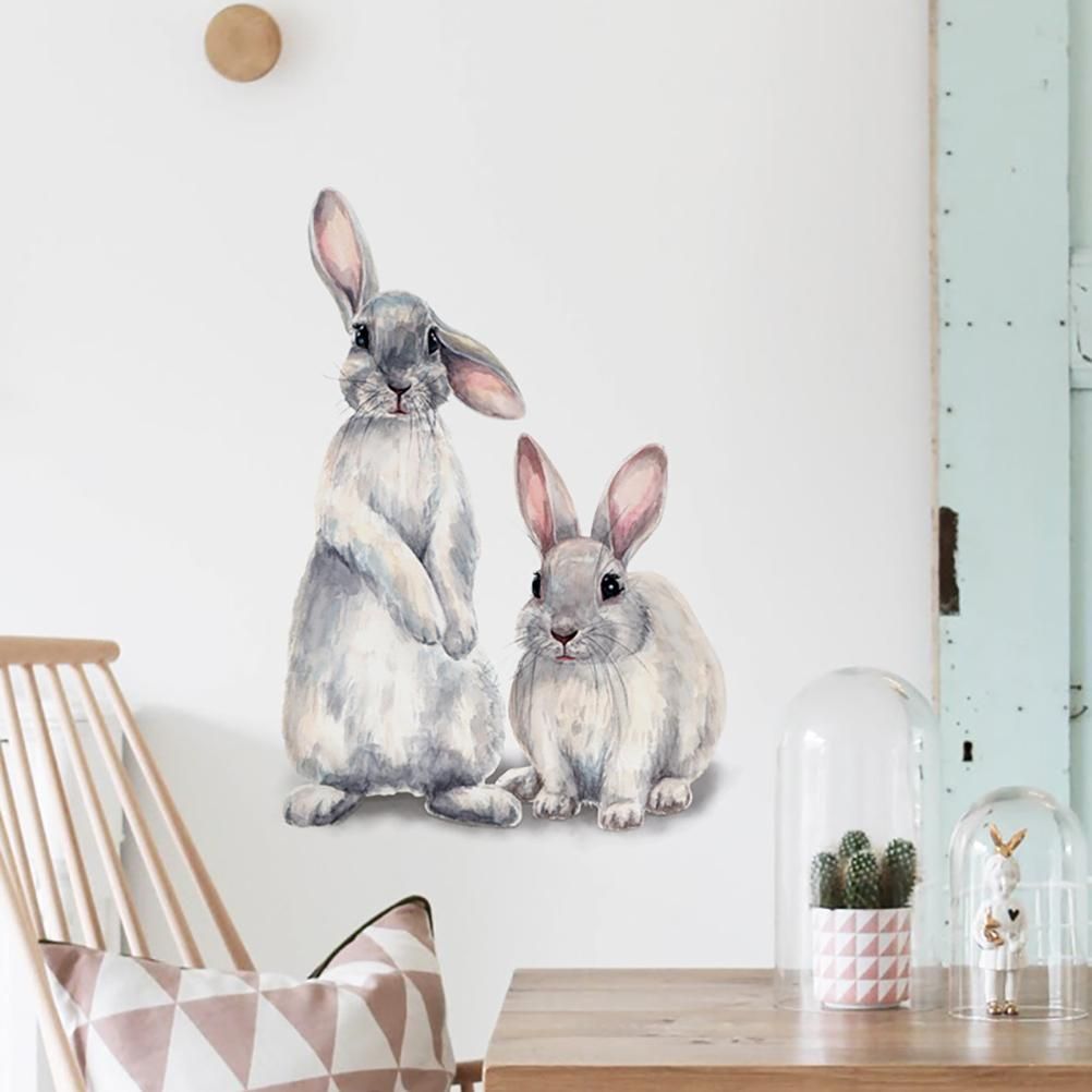 Easter Sticker Bunny Cartoon Wall Sticker Removable Wall Decor for Home view 7
