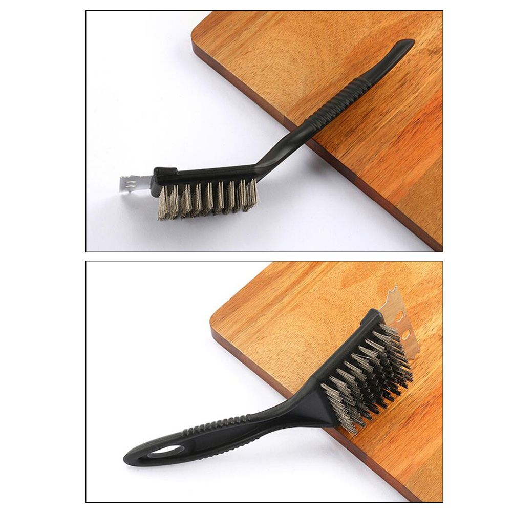 2Pcs BBQ Grill Brushes Stainless Steel Bristles Cleaning Brushes Barbecue view 3