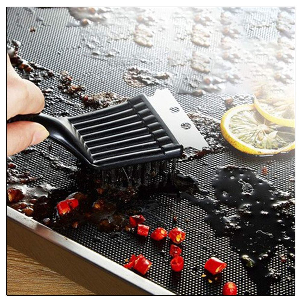 2Pcs BBQ Grill Brushes Stainless Steel Bristles Cleaning Brushes Barbecue view 5